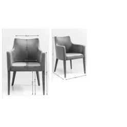 Chaise a. acc. Mode Sublime/maron foncé