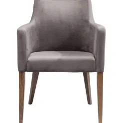 Chaise a. acc. Mode velours gris