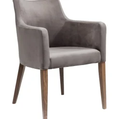 Chaise a. acc. Mode velours gris