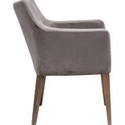 Chaise a. acc. Mode velours gris