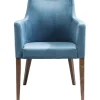 Chaise a. acc. Mode velours pétrole