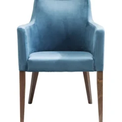Chaise a. acc. Mode velours pétrole