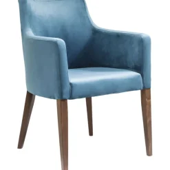 Chaise a. acc. Mode velours pétrole