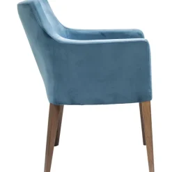 Chaise a. acc. Mode velours pétrole
