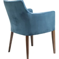 Chaise a. acc. Mode velours pétrole