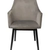 Chaise a. acc. Modino velours gris
