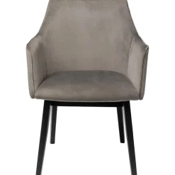 Chaise a. acc. Modino velours gris