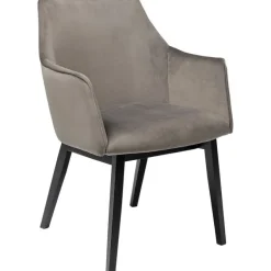 Chaise a. acc. Modino velours gris