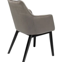 Chaise a. acc. Modino velours gris