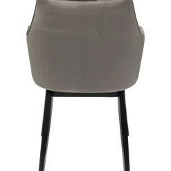 Chaise a. acc. Modino velours gris