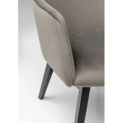 Chaise a. acc. Modino velours gris