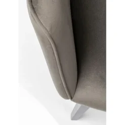 Chaise a. acc. Modino velours gris