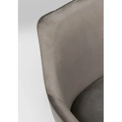 Chaise a. acc. Modino velours gris