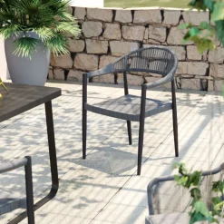 Chaise a. acc. Palma gris