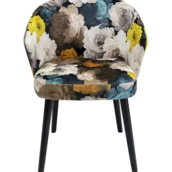 Chaise a. acc. Peony Flower jaune