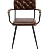 Chaise a. acc. Salsa.cuir marron