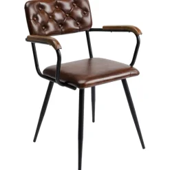 Chaise a. acc. Salsa.cuir marron