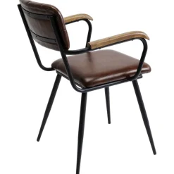 Chaise a. acc. Salsa.cuir marron