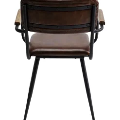 Chaise a. acc. Salsa.cuir marron
