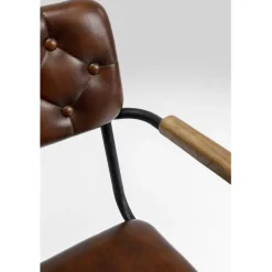 Chaise a. acc. Salsa.cuir marron
