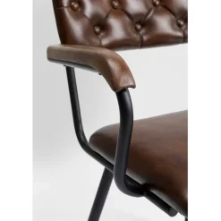 Chaise a. acc. Salsa.cuir marron