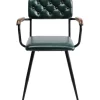 Chaise a. acc. Salsa.cuir vert foncé