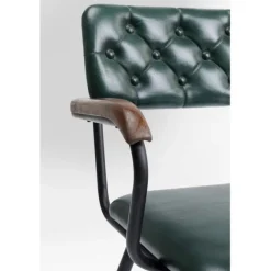Chaise a. acc. Salsa.cuir vert foncé