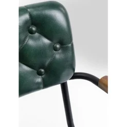 Chaise a. acc. Salsa.cuir vert foncé