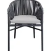 Chaise a. acc. Santanyi gris foncé