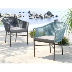 Chaise a. acc. Santanyi gris foncé