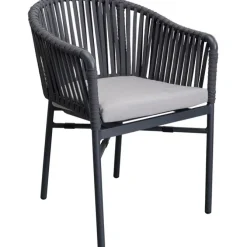 Chaise a. acc. Santanyi gris foncé