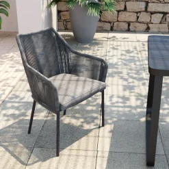 Chaise a. acc.Wave gris