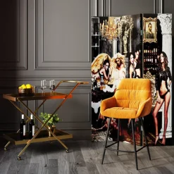 Chaise bar Bristol jaune 69cm