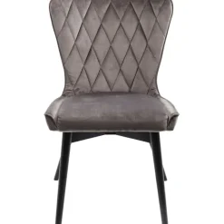 Chaise Black Marshall velours gris
