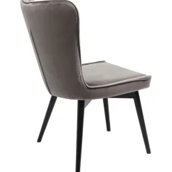 Chaise Black Marshall velours gris