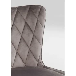 Chaise Black Marshall velours gris