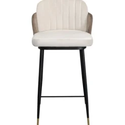 Chaise de bar Hojas beige