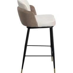 Chaise de bar Hojas beige