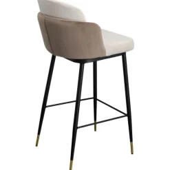 Chaise de bar Hojas beige