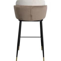 Chaise de bar Hojas beige