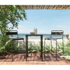 Chaise de bar Jardin noir