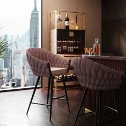 Chaise de bar Knot Tweed