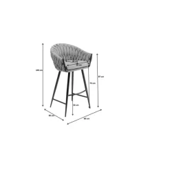 Chaise de bar Knot Tweed