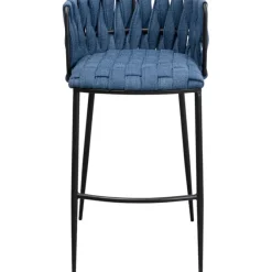 Chaise de bar Saluti bleu 77cm