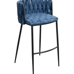 Chaise de bar Saluti bleu 77cm