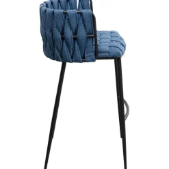 Chaise de bar Saluti bleu 77cm