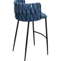 Chaise de bar Saluti bleu 77cm