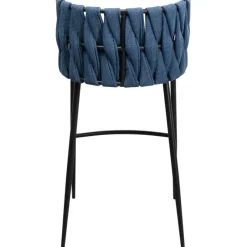 Chaise de bar Saluti bleu 77cm