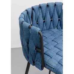 Chaise de bar Saluti bleu 77cm