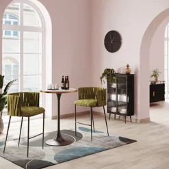 Chaise de bar Saluti vert foncé 77cm